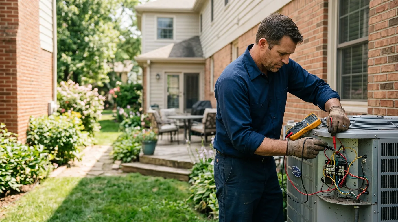 HVAC technician working near Stacy, NC